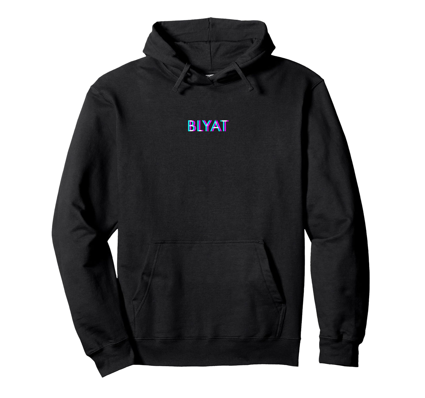Blyat Anaglyph Glitch Art Vaporwave Hoodie - Graphic Print Men Women - T-Shirt, Sweatshirt, Hoodie