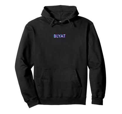 Blyat Anaglyph Glitch Art Vaporwave Hoodie - Graphic Print Men Women - T-Shirt, Sweatshirt, Hoodie