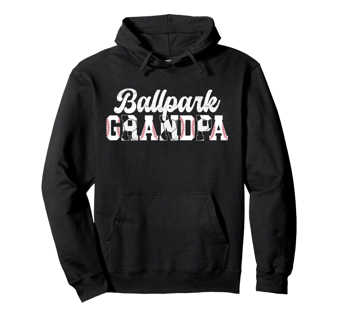 Ballpark Grandpa Baseball Soccer Grandpa Hoodie - Trendy Graphic Men Women - T-Shirt, Sweatshirt, Hoodie