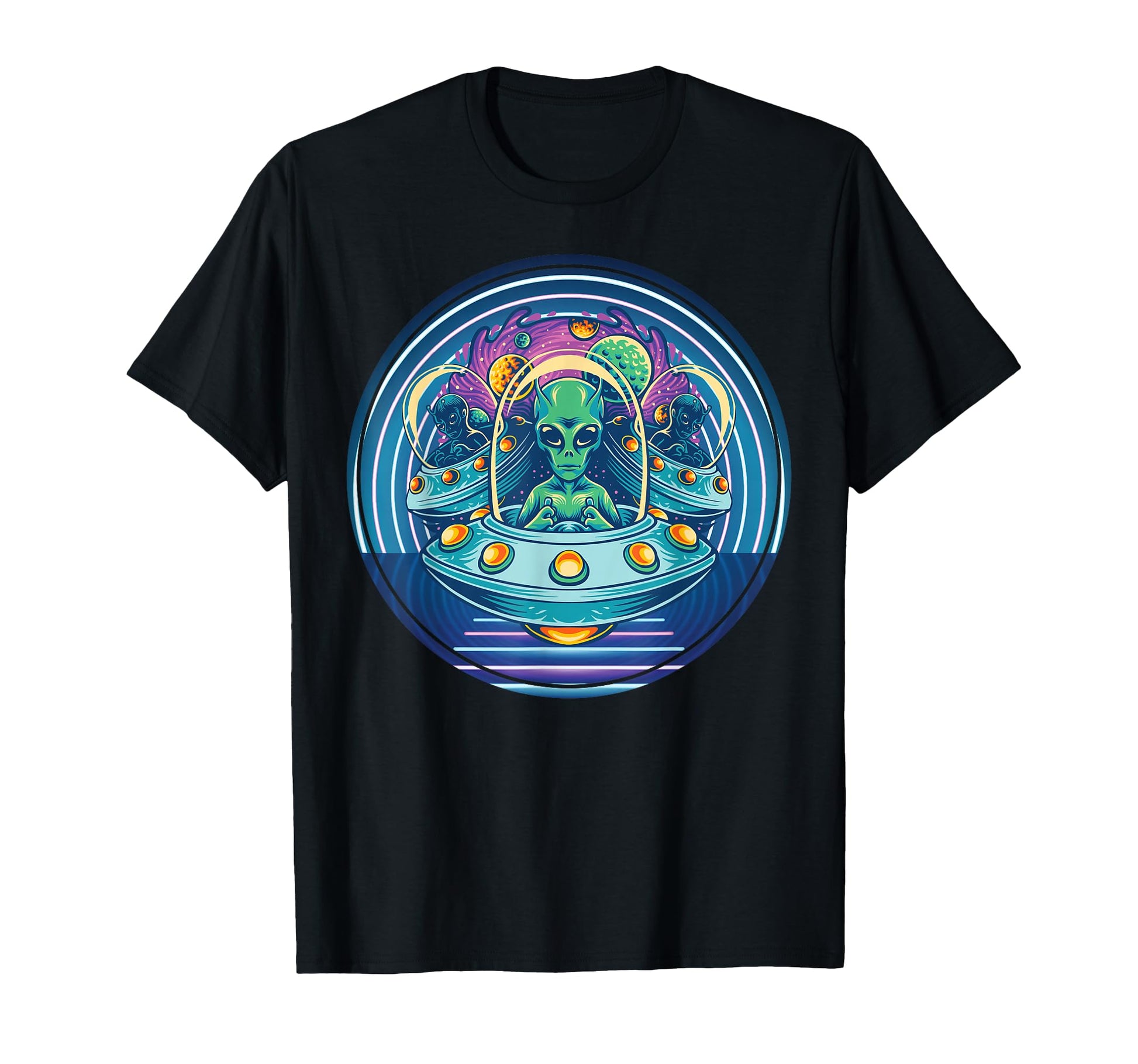 Psychedelic Aliens Indie Aesthetic T-Shirt - Aesthetic Graphic Men Women - T-Shirt, Sweatshirt, Hoodie