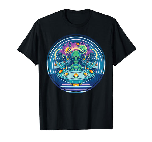 Psychedelic Aliens Indie Aesthetic T-Shirt - Aesthetic Graphic Men Women - T-Shirt, Sweatshirt, Hoodie