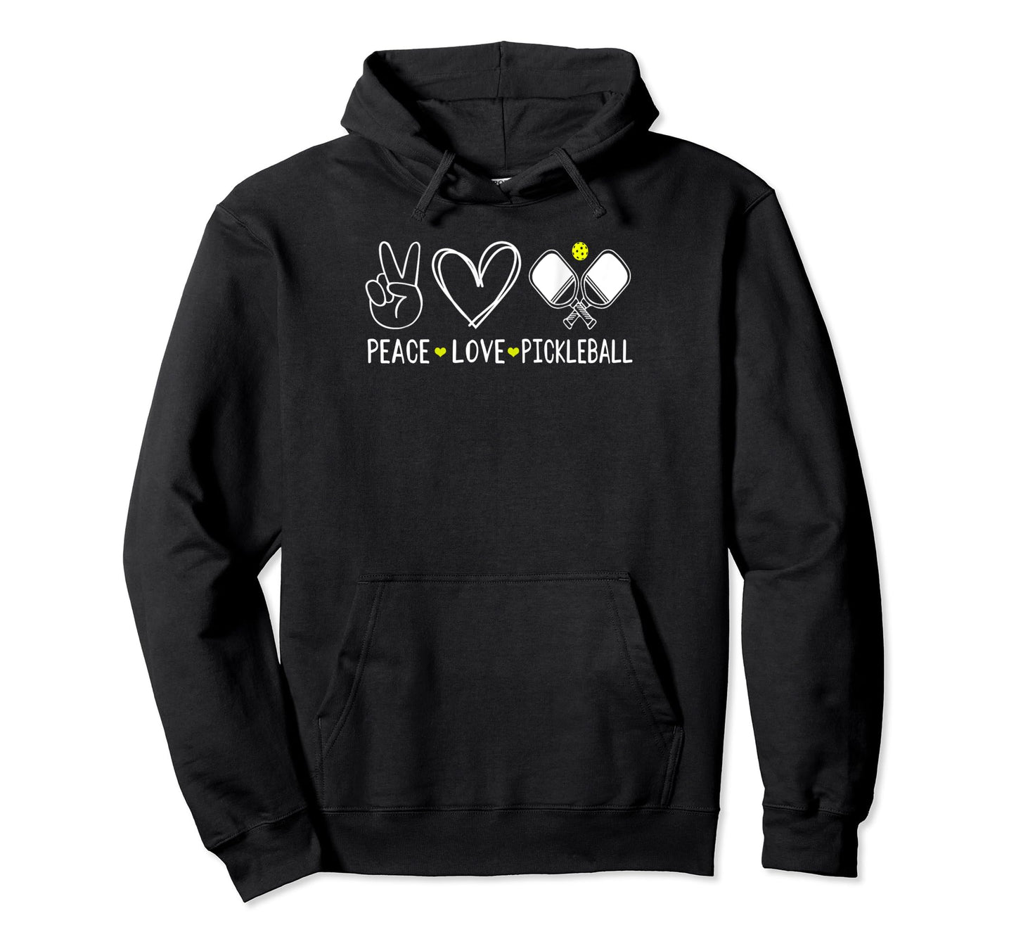 Love Pickleball Shirts Funny Peace Love Hoodie - Unique Graphic Unisex - T-Shirt, Sweatshirt, Hoodie