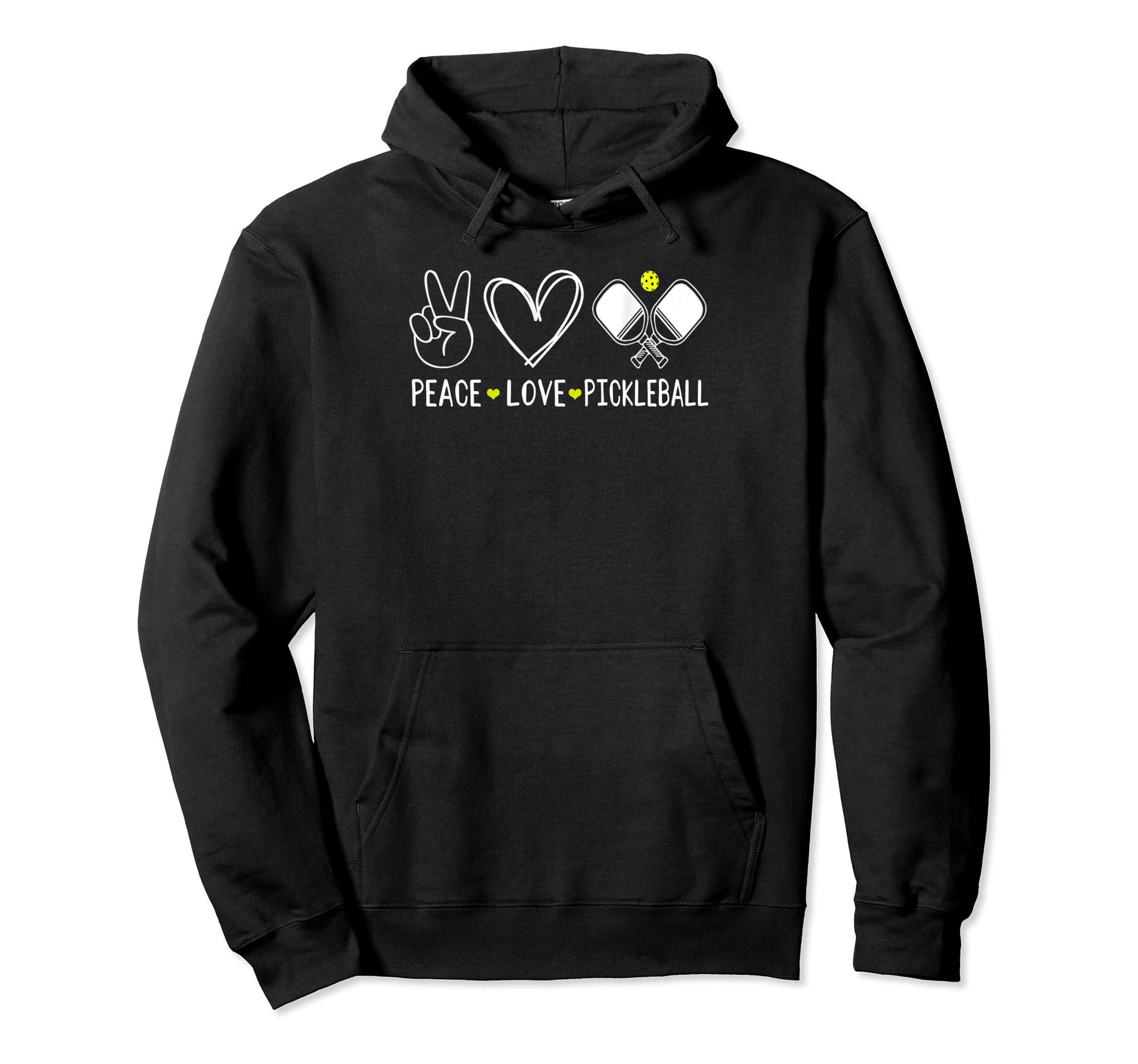 Love Pickleball Shirts Funny Peace Love Hoodie - Unique Graphic Unisex - T-Shirt, Sweatshirt, Hoodie