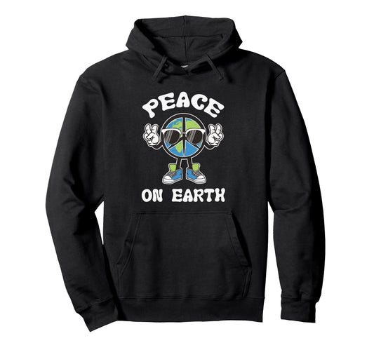 World Peace Earth Global Love Peace Hoodie - Custom Art Print Men Women - T-Shirt, Sweatshirt, Hoodie