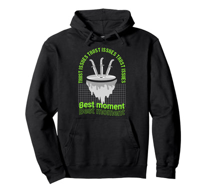 Trust Issues Aesthetic Edgy Streetwear Hoodie - Minimalist Print for Adults - T-Shirt, Sweatshirt, Hoodie
