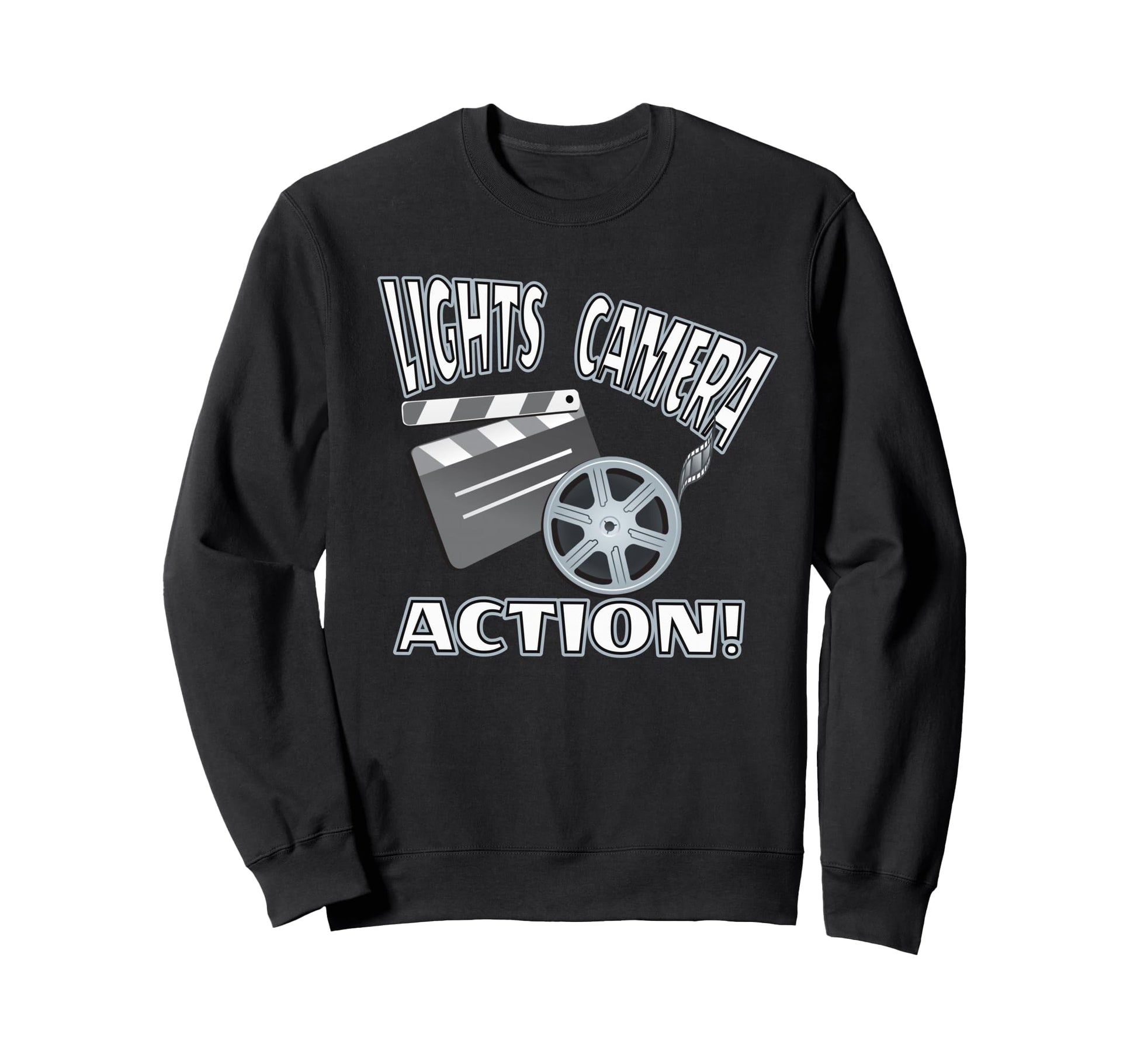 Lights Camera Action Filmmaking Sweatshirt - Custom Art Print for Adults - T-Shirt, Sweatshirt, Hoodie
