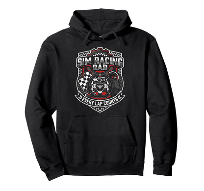 Sim Racing Dad Virtual Racing Hoodie - Casual Everyday Wear for Adults - T-Shirt, Sweatshirt, Hoodie