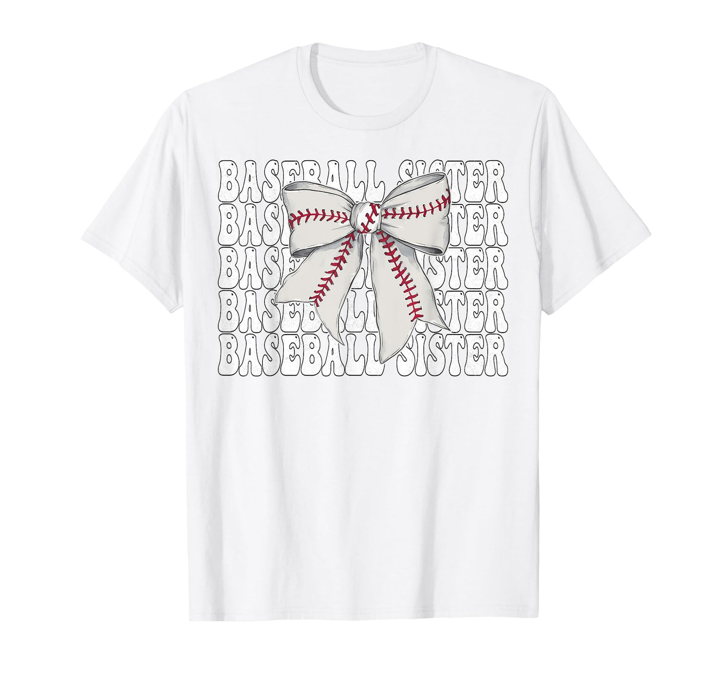 Baseball Sister Baseball Coquette T-Shirt - Casual Everyday Wear Men Women - T-Shirt, Sweatshirt, Hoodie