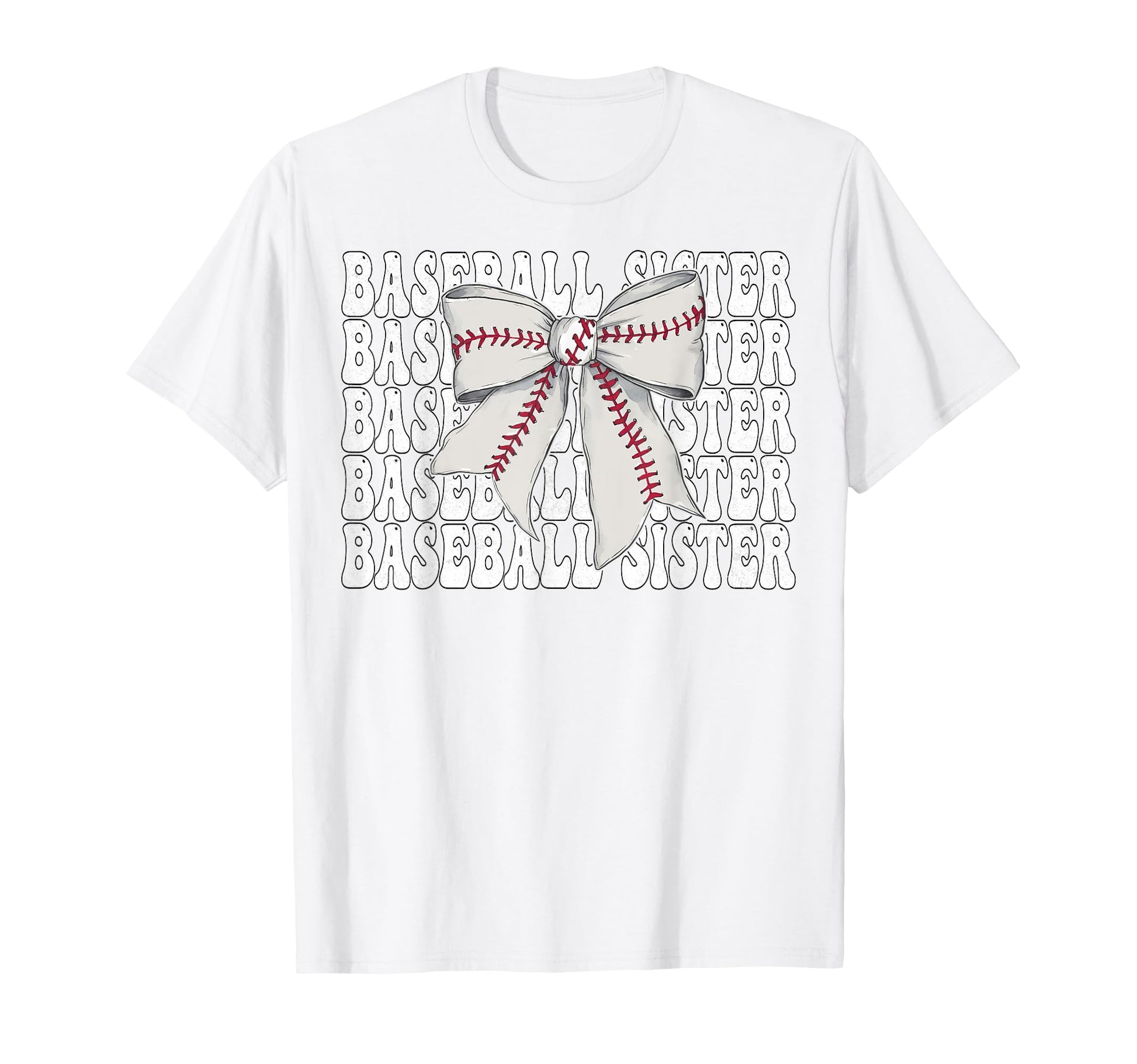 Baseball Sister Baseball Coquette T-Shirt - Casual Everyday Wear Men Women - T-Shirt, Sweatshirt, Hoodie