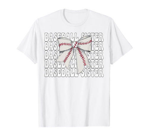 Baseball Sister Baseball Coquette T-Shirt - Casual Everyday Wear Men Women - T-Shirt, Sweatshirt, Hoodie