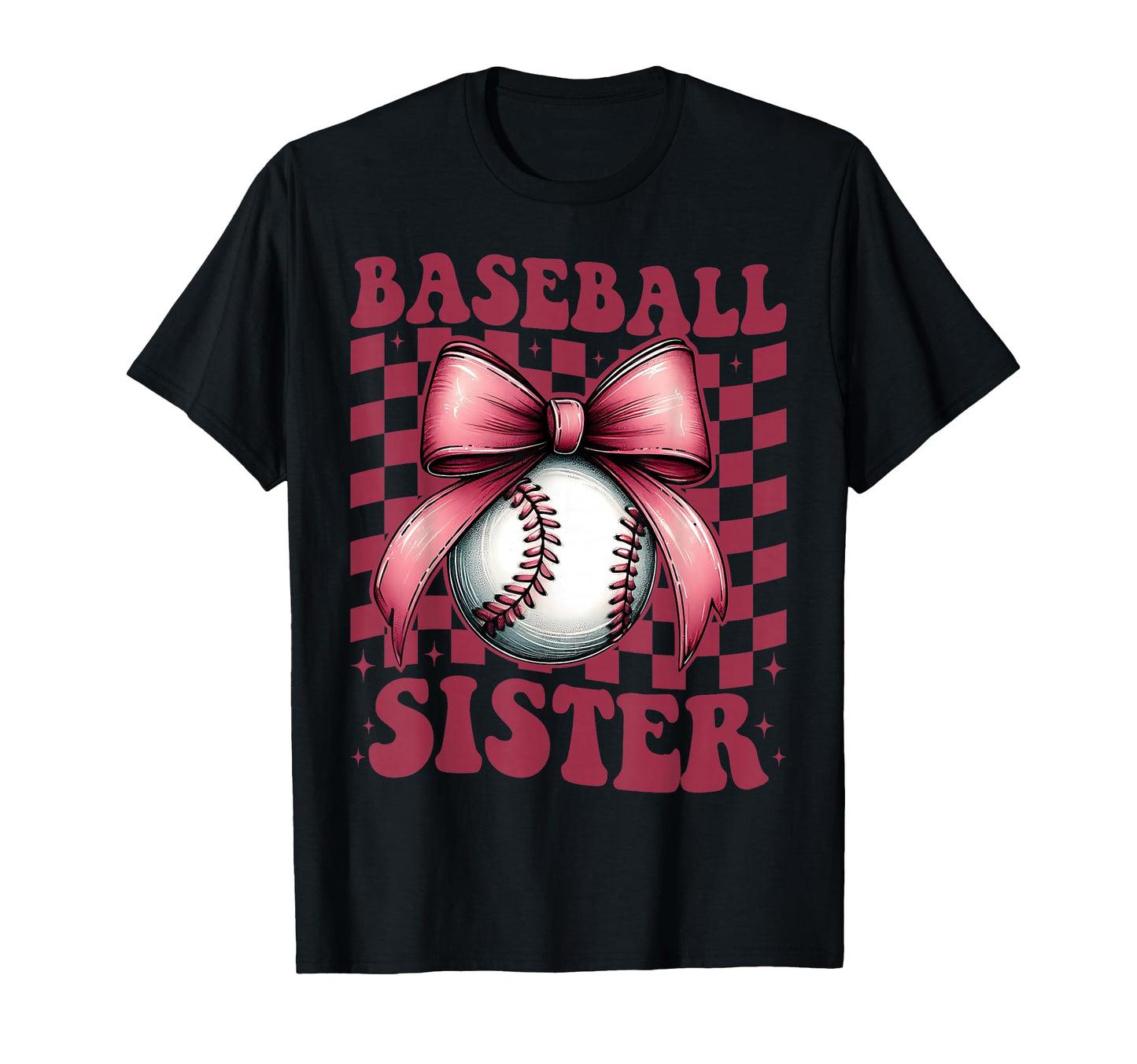 Baseball Sister Baseball Coquette Bow T-Shirt - Custom Art Print Unisex - T-Shirt, Sweatshirt, Hoodie