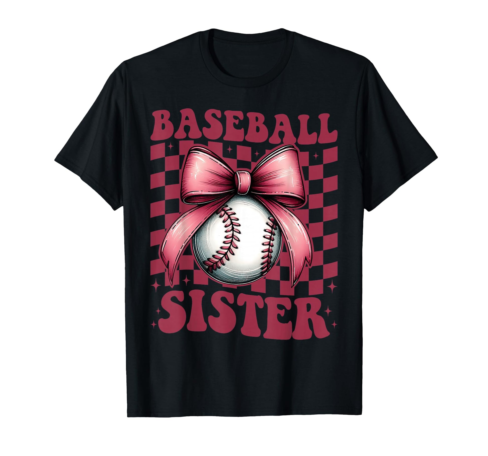 Baseball Sister Baseball Coquette Bow T-Shirt - Custom Art Print Unisex - T-Shirt, Sweatshirt, Hoodie