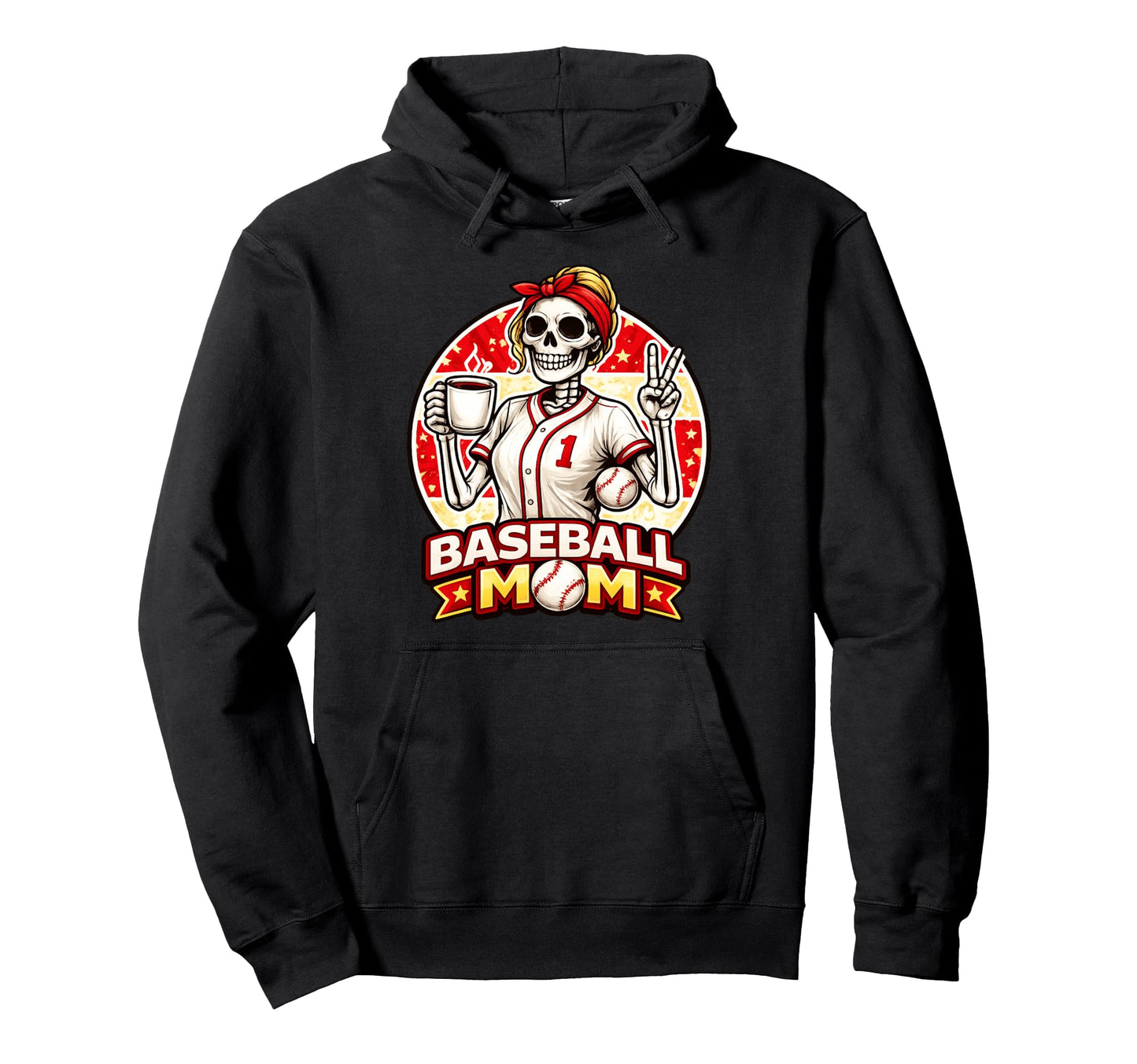 Baseball Mom Game Day Coffee Lover Hoodie - Streetwear Style for Adults - T-Shirt, Sweatshirt, Hoodie