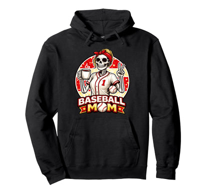 Baseball Mom Game Day Coffee Lover Hoodie - Streetwear Style for Adults - T-Shirt, Sweatshirt, Hoodie