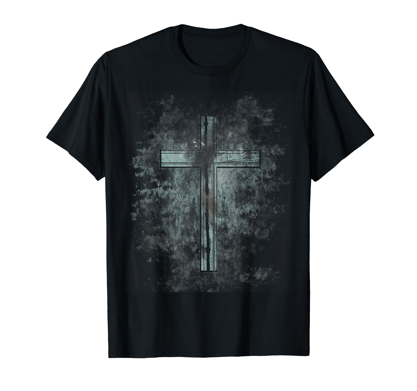 Cross Distressed 90S Goth Grunge Vibes T-Shirt - Fun Novelty Design Unisex - T-Shirt, Sweatshirt, Hoodie