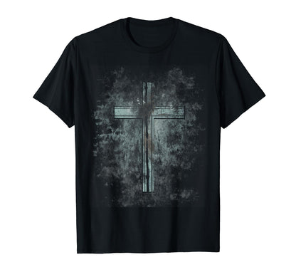 Cross Distressed 90S Goth Grunge Vibes T-Shirt - Fun Novelty Design Unisex - T-Shirt, Sweatshirt, Hoodie