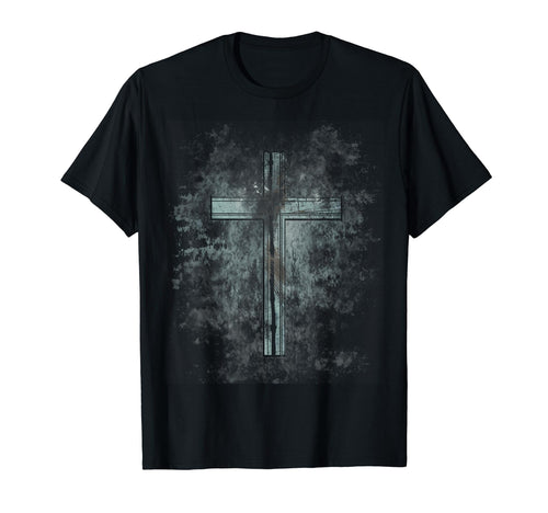 Cross Distressed 90S Goth Grunge Vibes T-Shirt - Fun Novelty Design Unisex - T-Shirt, Sweatshirt, Hoodie