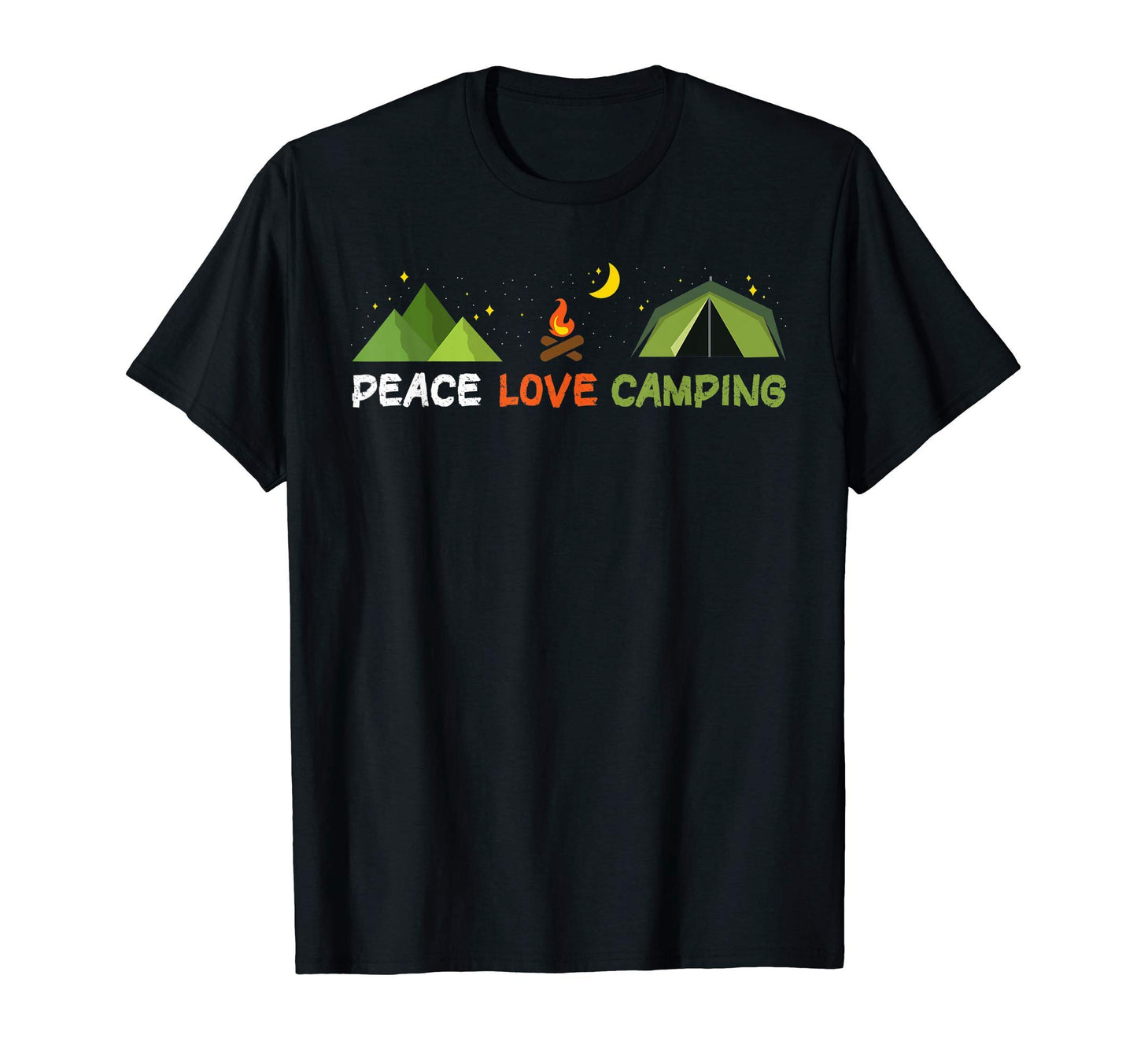 Peace Love Camping Sweatshirt - Novelty Apparel for Adults - T-Shirt, Sweatshirt, Hoodie