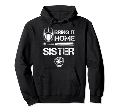 Big And Little Sister Baseball Player Hoodie - Minimalist Print Men Women - T-Shirt, Sweatshirt, Hoodie