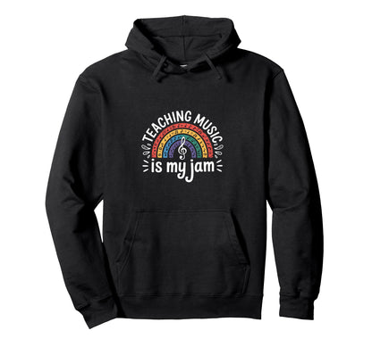 Funny Teaching Music Is My Jam Teacher Hoodie - Minimalist Print for Adults - T-Shirt, Sweatshirt, Hoodie