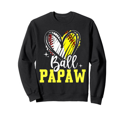 Ball Papaw Softball Baseball Sweatshirt - Casual Everyday Wear for Adults - T-Shirt, Sweatshirt, Hoodie