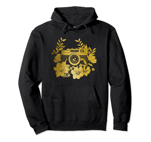 Photographer Camera Flowers Hoodie - Casual Everyday Wear Unisex - T-Shirt, Sweatshirt, Hoodie