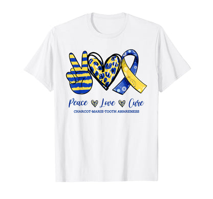 Peace Love Cure Cmt Awareness 2022 T-Shirt - Casual Everyday Wear Men Women - T-Shirt, Sweatshirt, Hoodie