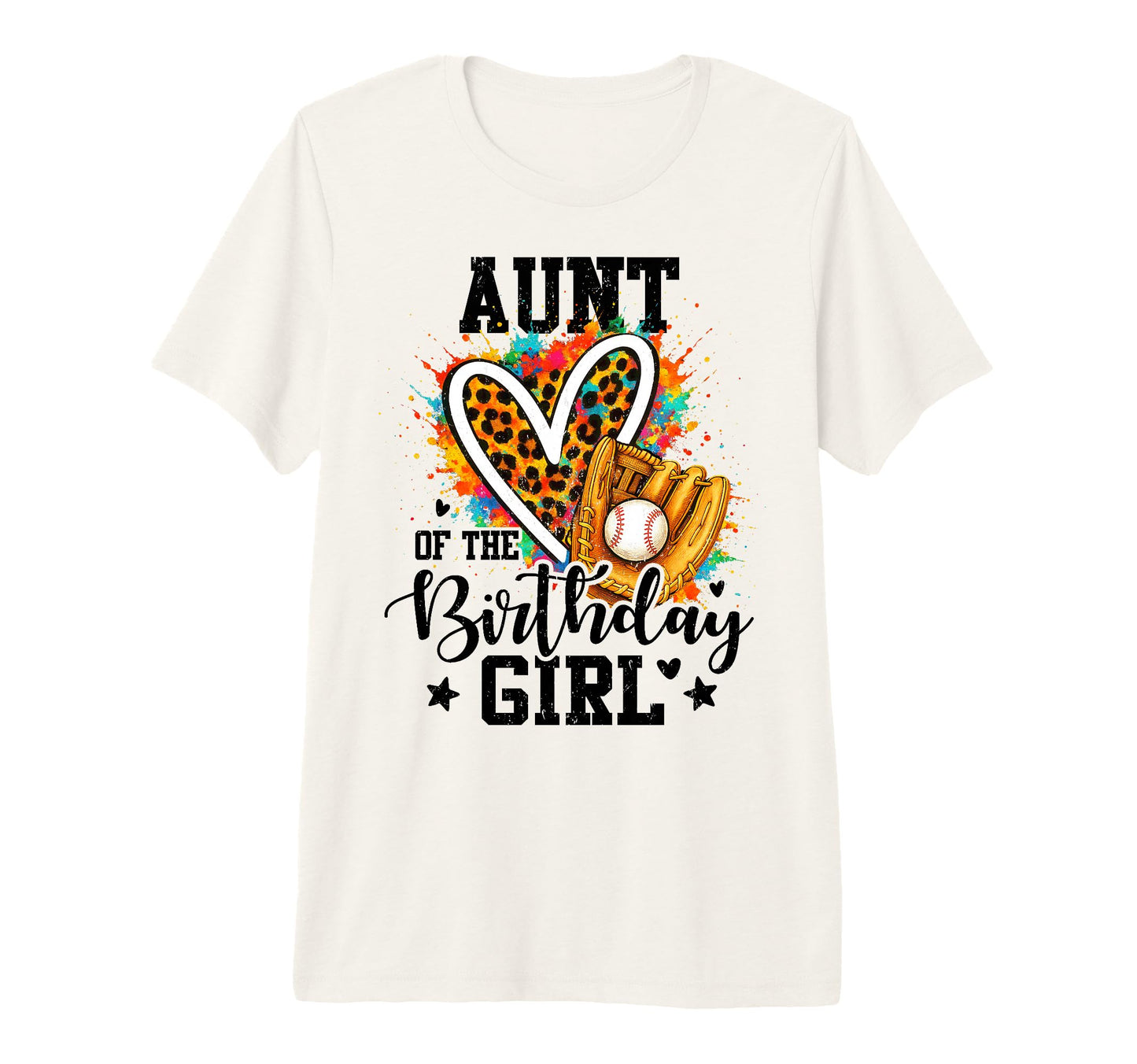 Aunt Birthday Baseball Colorful T-Shirt - Unique Graphic for Adults - T-Shirt, Sweatshirt, Hoodie
