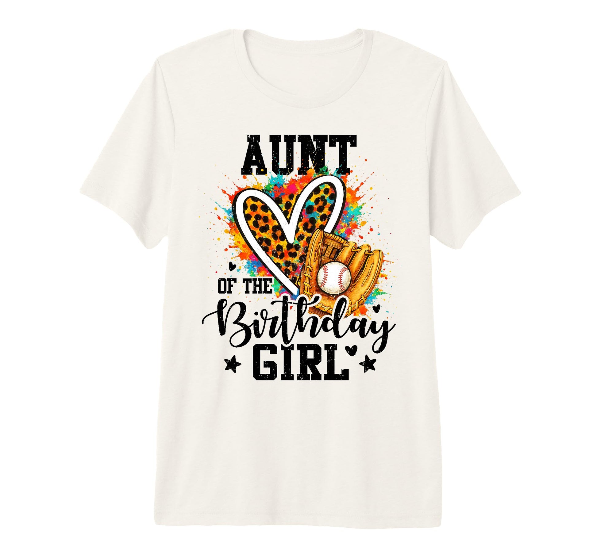 Aunt Birthday Baseball Colorful T-Shirt - Unique Graphic for Adults - T-Shirt, Sweatshirt, Hoodie
