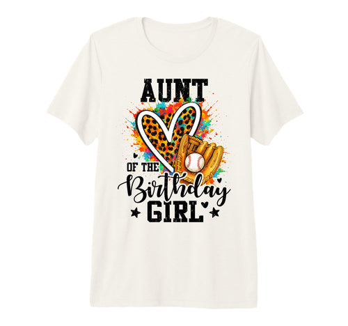 Aunt Birthday Baseball Colorful T-Shirt - Unique Graphic for Adults - T-Shirt, Sweatshirt, Hoodie