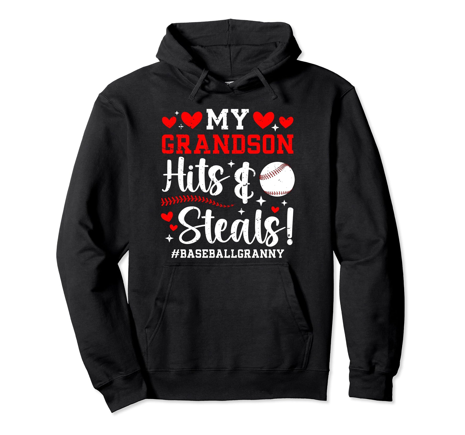 My Grandson Baseball Granny Baseball Hoodie - Graphic Print Men Women - T-Shirt, Sweatshirt, Hoodie
