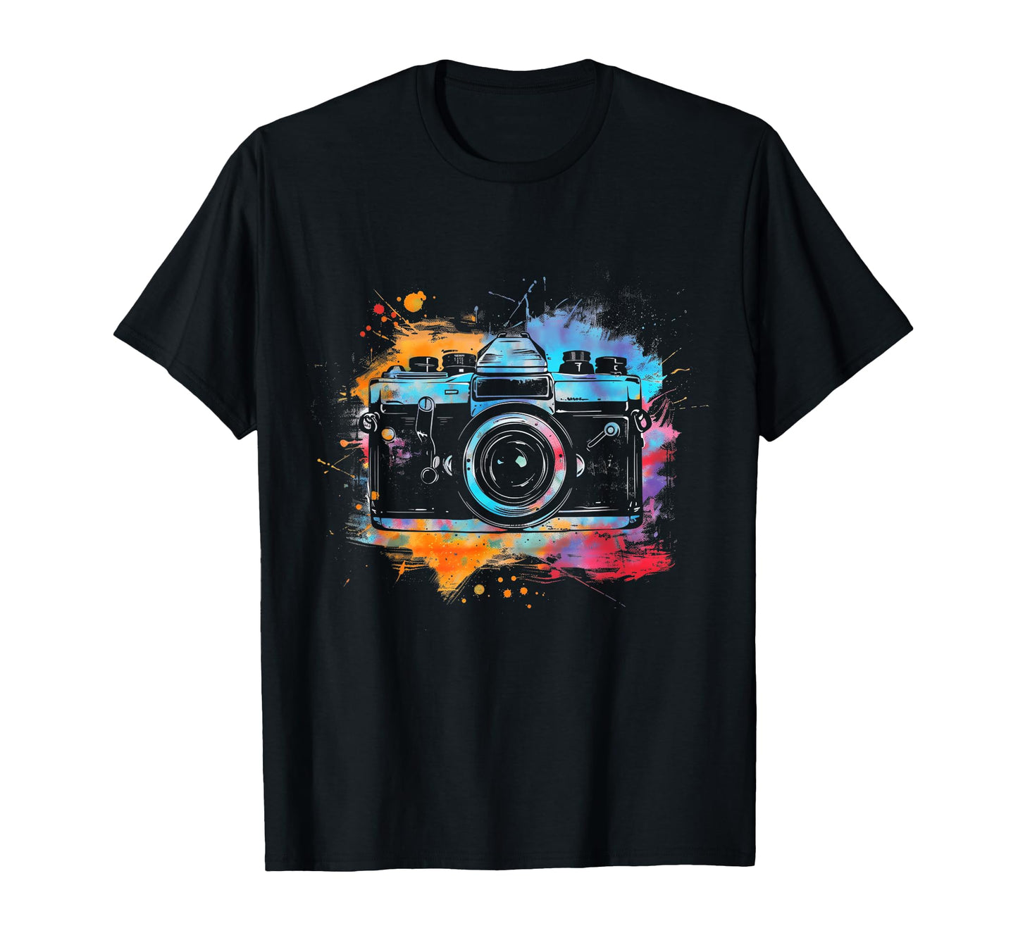 Camera Photography Watercolor Art T-Shirt - Aesthetic Graphic Men Women - T-Shirt, Sweatshirt, Hoodie