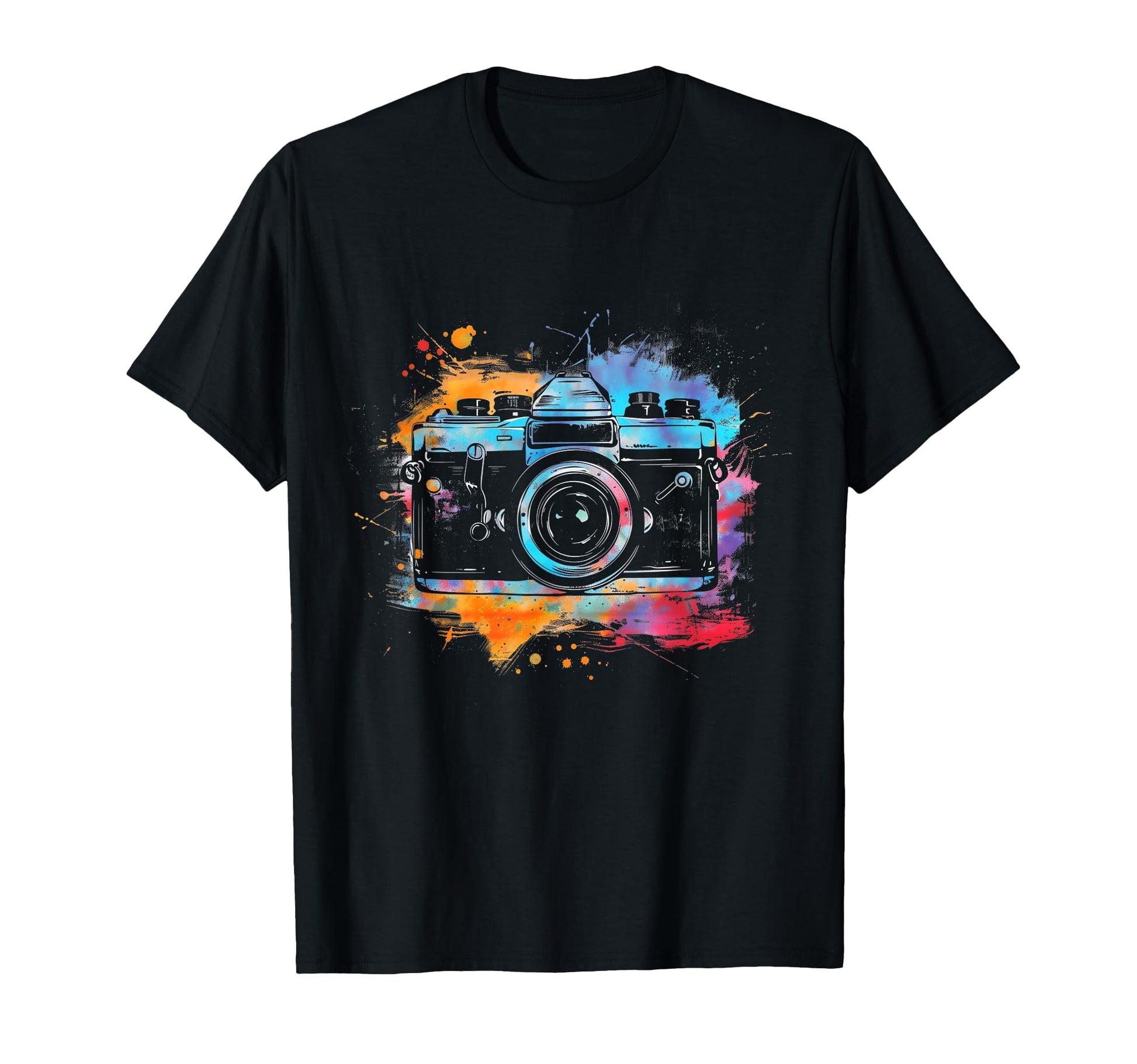 Camera Photography Watercolor Art T-Shirt - Aesthetic Graphic Men Women - T-Shirt, Sweatshirt, Hoodie