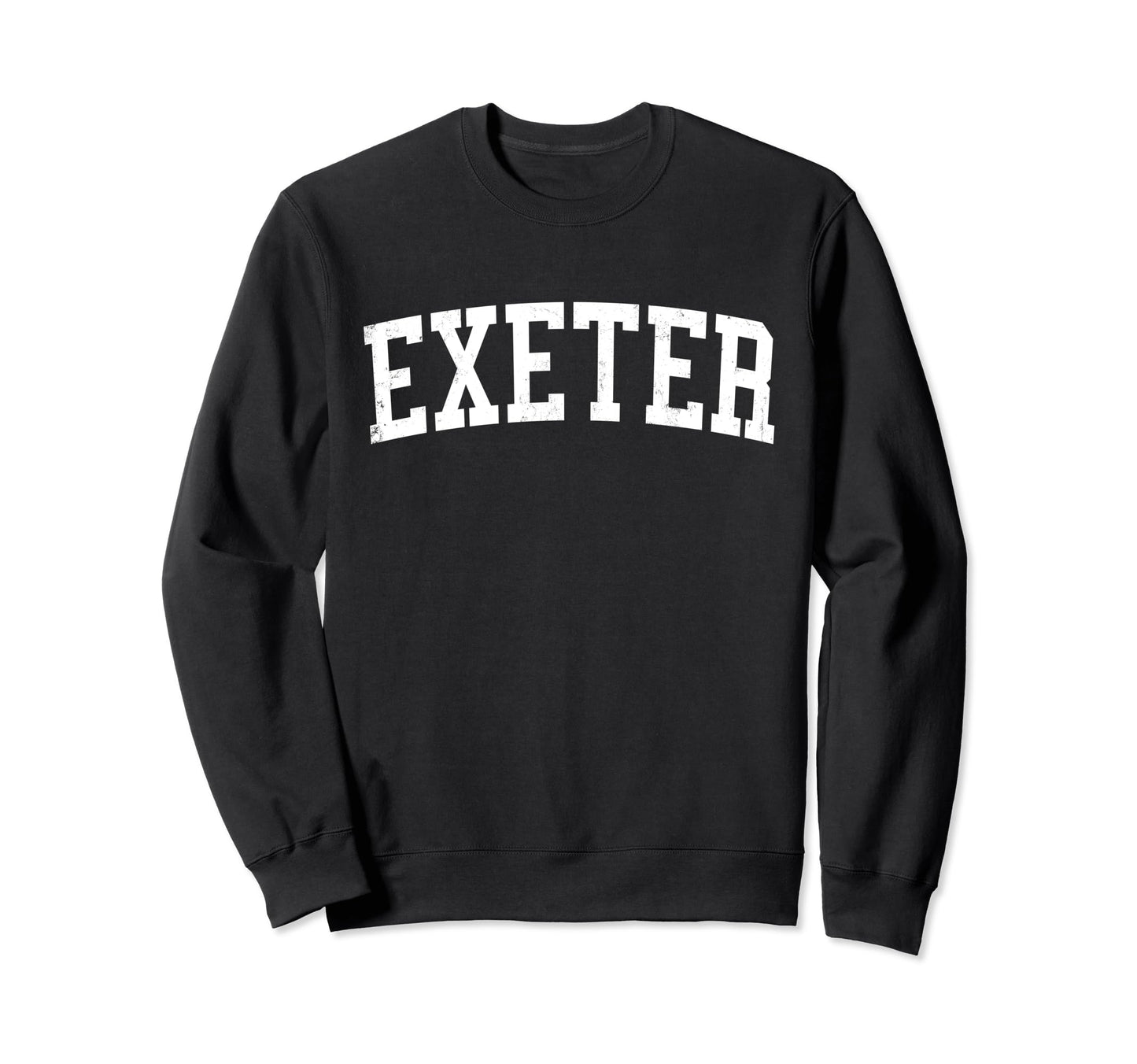 Exeter Ca Distressed White Varsity Sweatshirt - Unique Graphic Unisex - T-Shirt, Sweatshirt, Hoodie