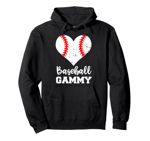 Baseball Gammy Funny Baseball Heart Hoodie - Streetwear Style Unisex - T-Shirt, Sweatshirt, Hoodie