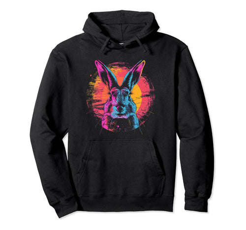 Rabbit Bunny Vaporwave Aesthetic Hoodie - Fun Novelty Design Men Women - T-Shirt, Sweatshirt, Hoodie