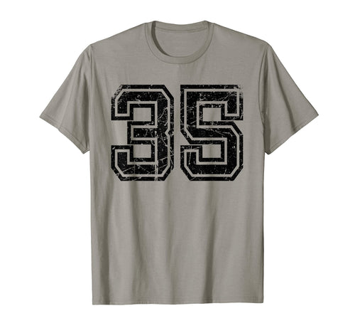 Number 35 Sports Jersey Varsity Lucky T-Shirt - Minimalist Print Men Women - T-Shirt, Sweatshirt, Hoodie