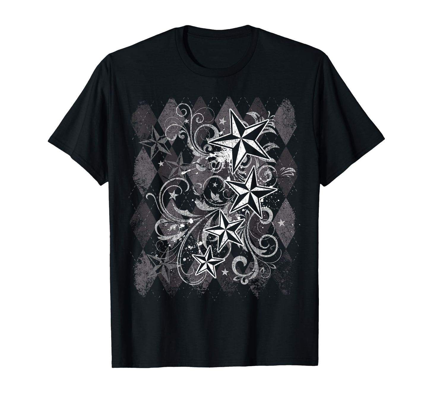 Grunge Y2K Emo 2000S Star Goth Alt T-Shirt - Minimalist Print for Adults - T-Shirt, Sweatshirt, Hoodie