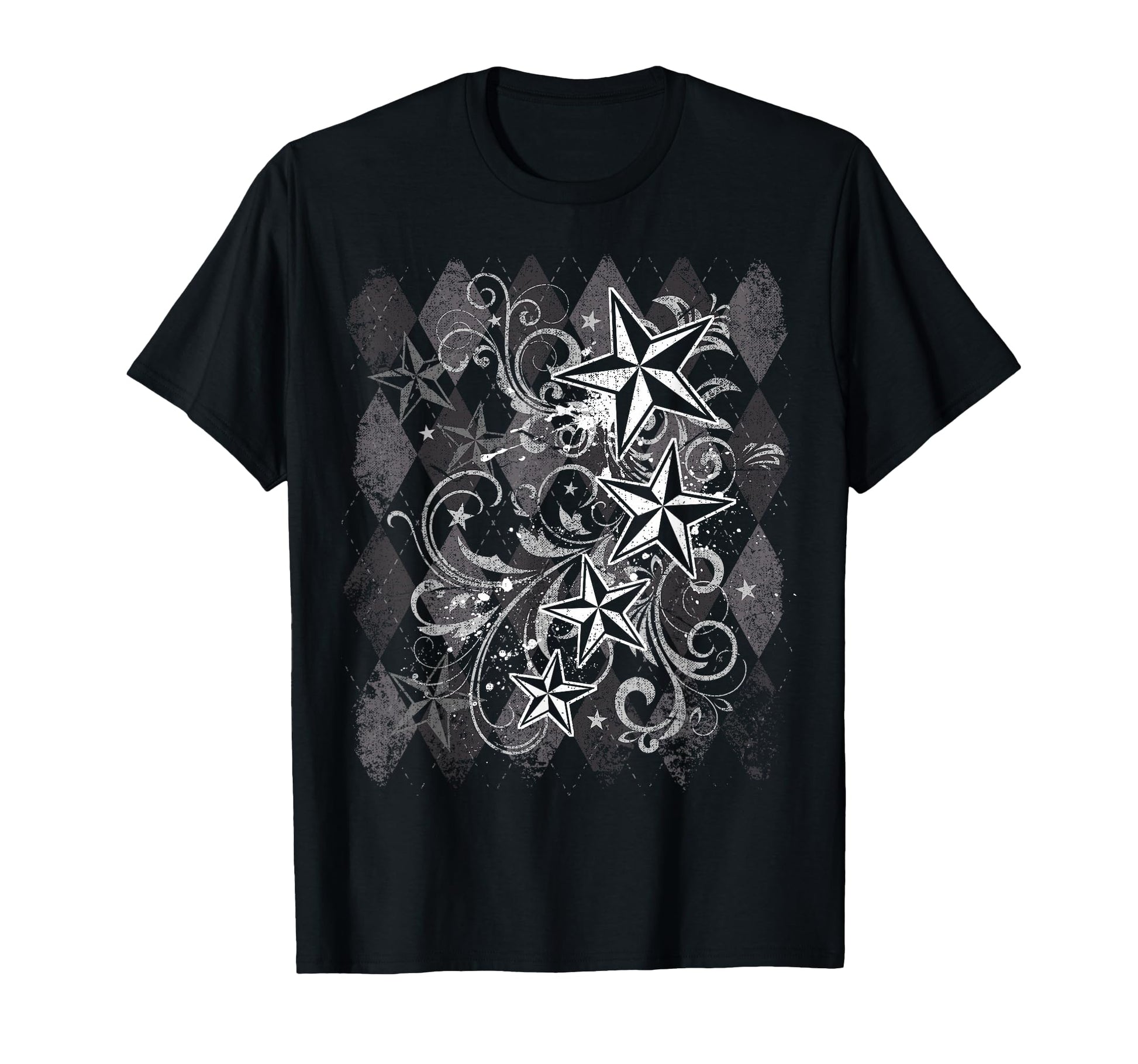 Grunge Y2K Emo 2000S Star Goth Alt T-Shirt - Minimalist Print for Adults - T-Shirt, Sweatshirt, Hoodie