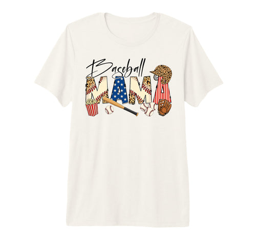 Baseball Mama Mom Baseball Lovers Happy T-Shirt - Graphic Print Men Women - T-Shirt, Sweatshirt, Hoodie
