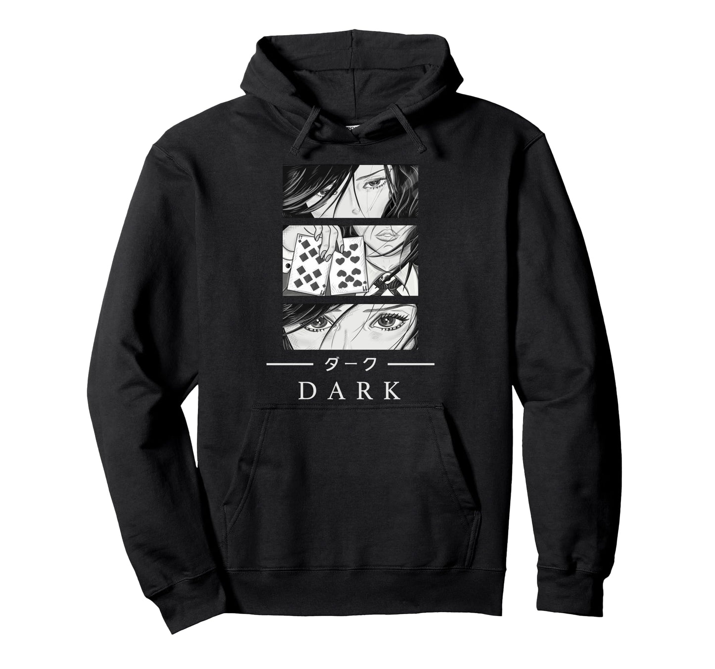 Anime Dark Japanese Art Aesthetic Hoodie - Custom Art Print Unisex - T-Shirt, Sweatshirt, Hoodie