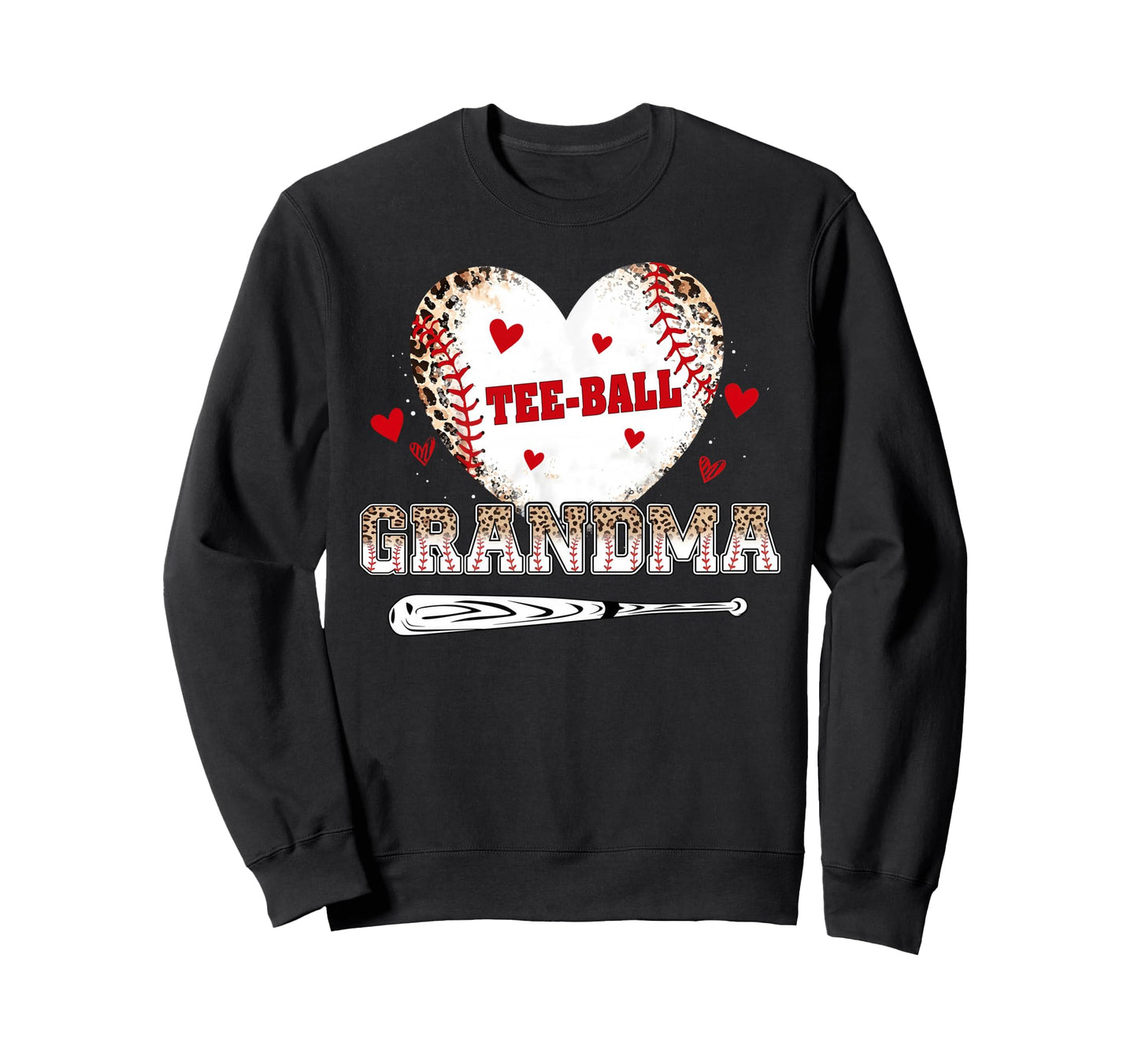 Ball Grandma Nana Gigi Heart Leopard Sweatshirt - Trendy Graphic Men Women - T-Shirt, Sweatshirt, Hoodie