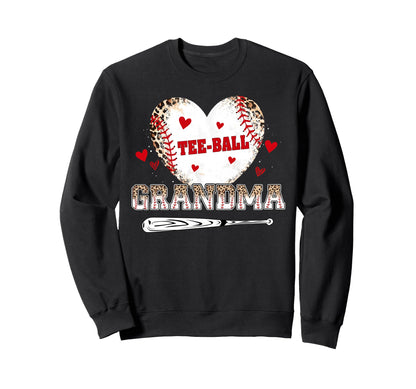 Ball Grandma Nana Gigi Heart Leopard Sweatshirt - Trendy Graphic Men Women - T-Shirt, Sweatshirt, Hoodie