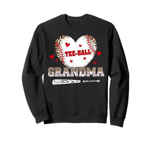Ball Grandma Nana Gigi Heart Leopard Sweatshirt - Trendy Graphic Men Women - T-Shirt, Sweatshirt, Hoodie