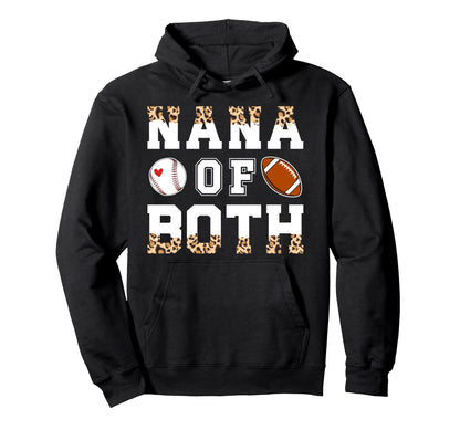 Nana Both Leopard Baseball Football Hoodie - Unique Graphic for Adults - T-Shirt, Sweatshirt, Hoodie