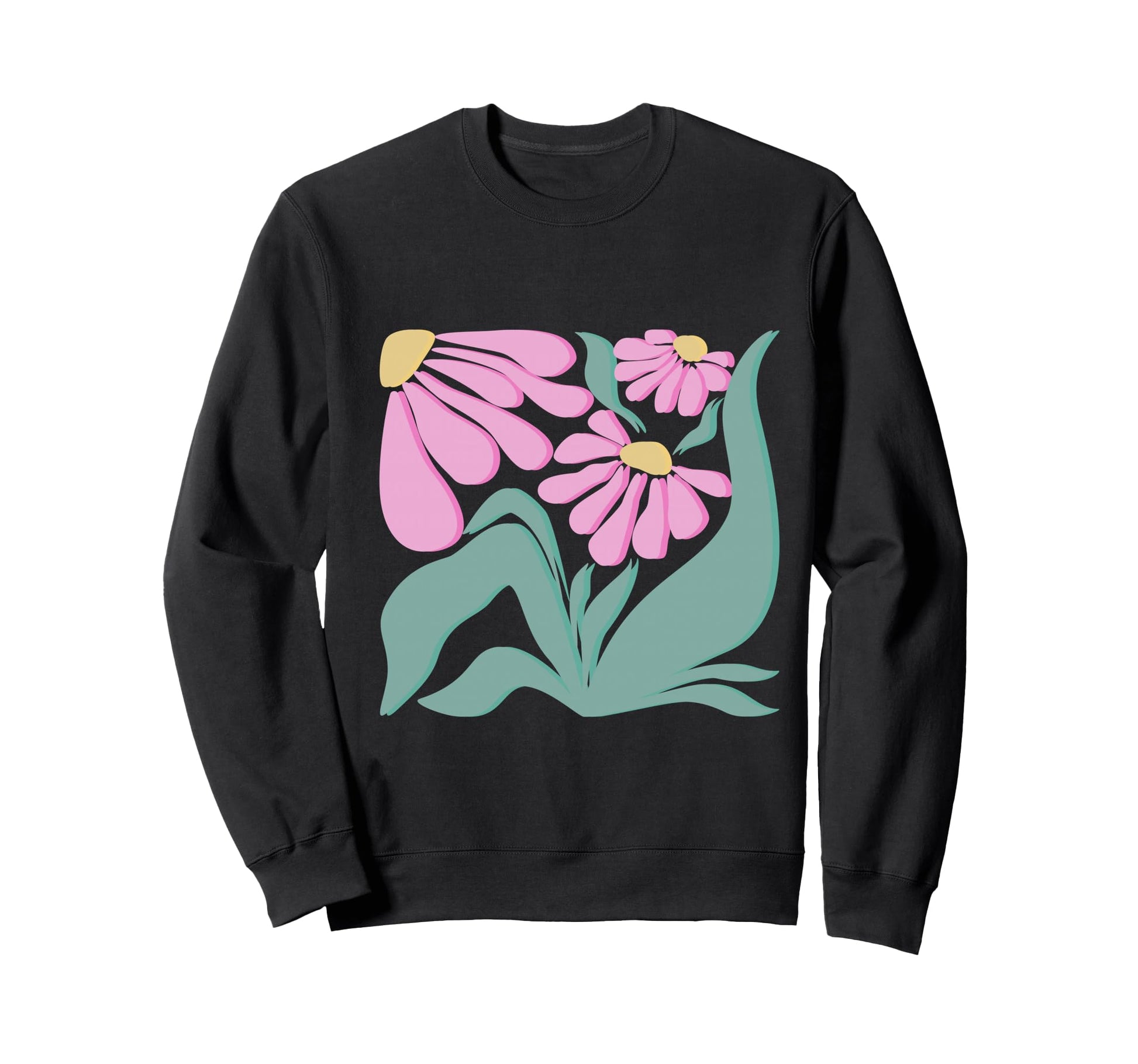 Floral Abstract Hippie Boho Flowers Sweatshirt - Unique Graphic Men Women - T-Shirt, Sweatshirt, Hoodie
