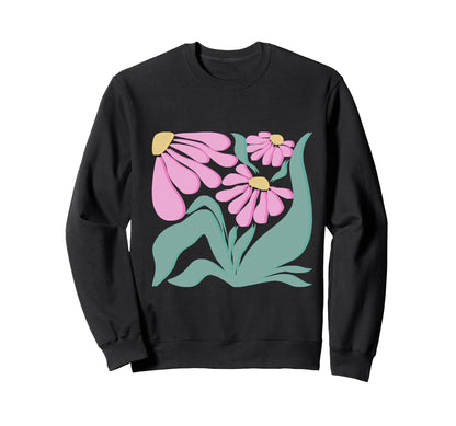 Floral Abstract Hippie Boho Flowers Sweatshirt - Unique Graphic Men Women - T-Shirt, Sweatshirt, Hoodie