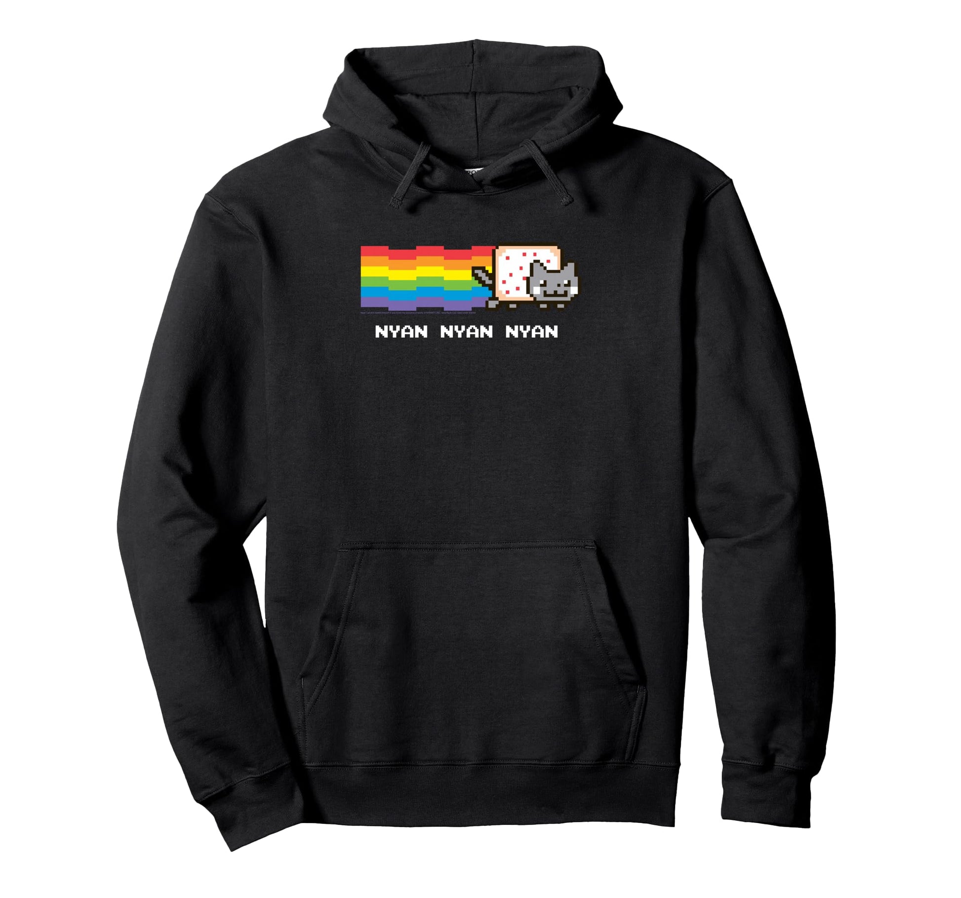 Nyan Cat Nyan Nyan Nyan Rainbow Funny Hoodie - Fun Novelty Design Unisex - T-Shirt, Sweatshirt, Hoodie
