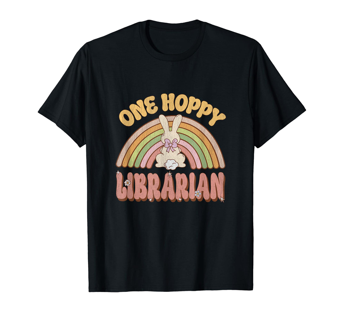 One Hoppy Librarian Bunny Easter T-Shirt - Fun Novelty Design for Adults - T-Shirt, Sweatshirt, Hoodie