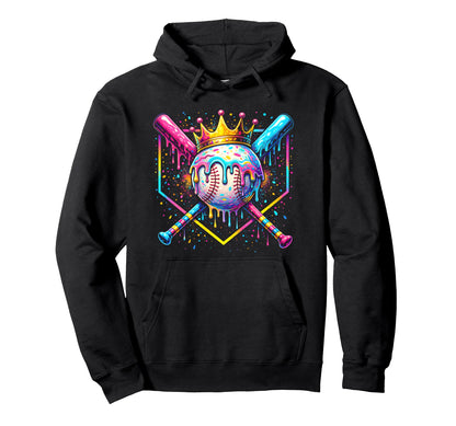 Baseball Drip Ice Cream Drip Baseball Drip Hoodie - Trendy Graphic Unisex - T-Shirt, Sweatshirt, Hoodie